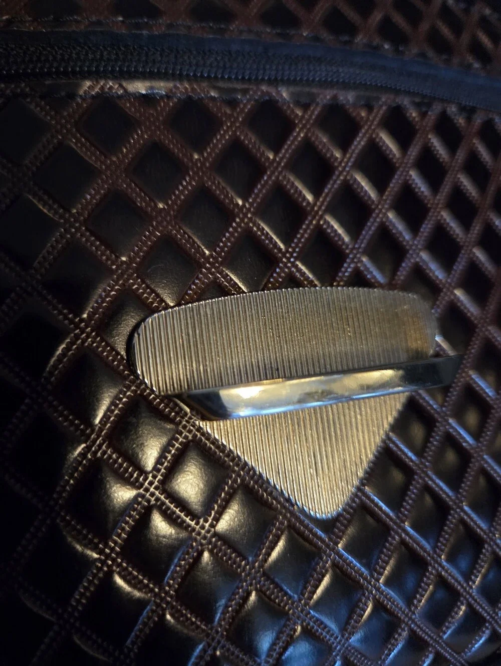 Leather Crossbody Bag Silver And Gold Hardware
